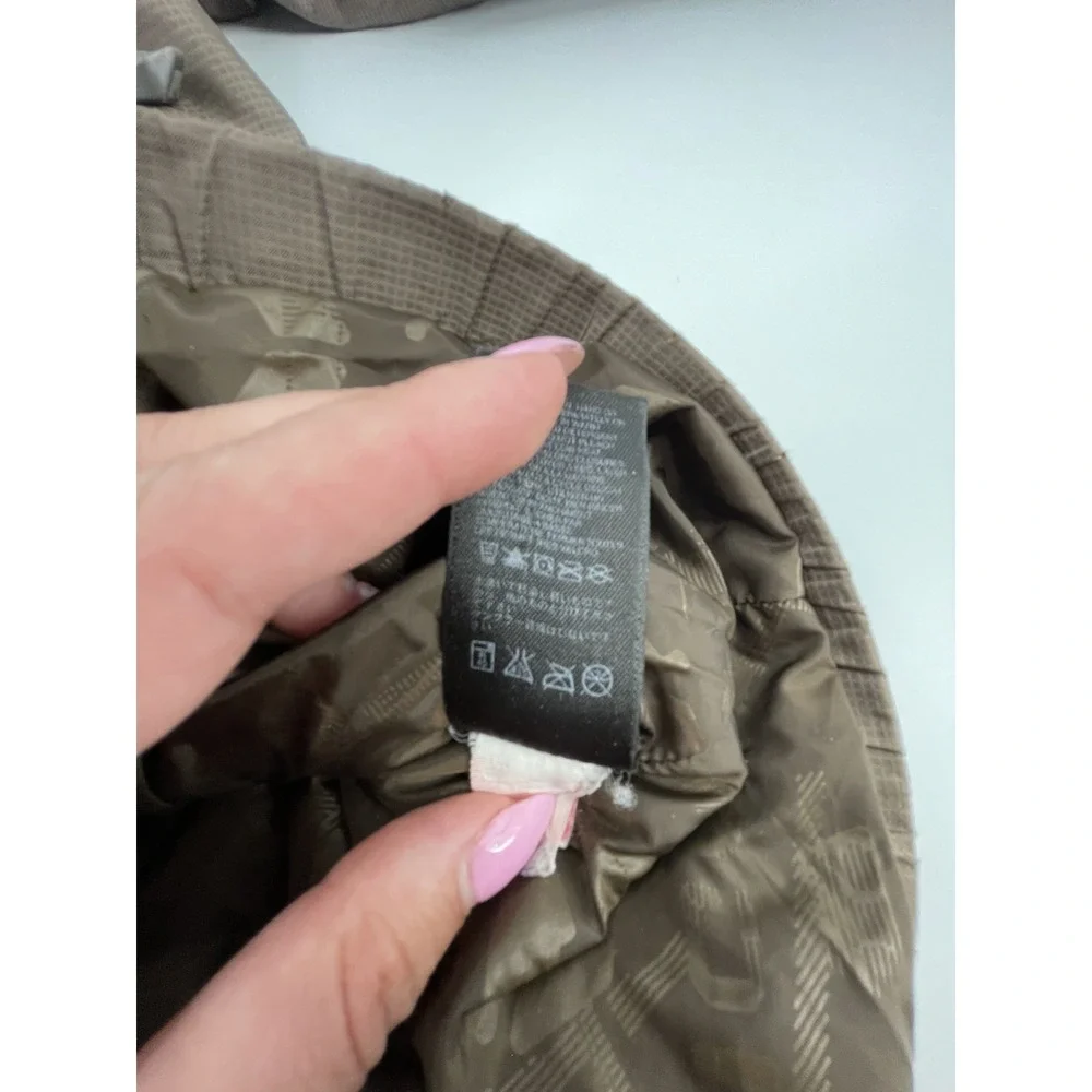 The North Face Prodigy Windbreaker Jacket Mens Medium Brown Micro Check Full Zip